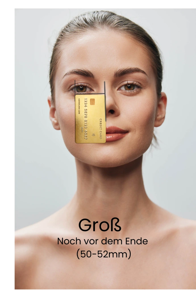 Brillen mit Kreditkarte messen. Brillengröße messen