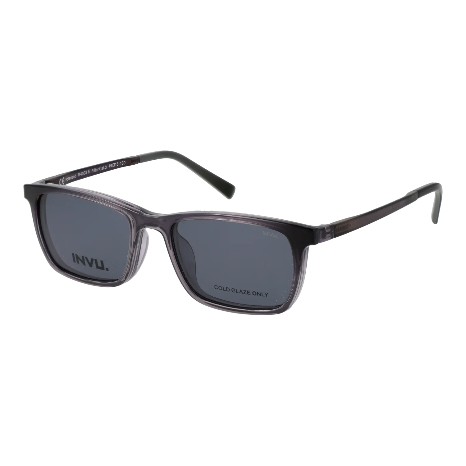 Invu Frames with Sunglasses-Clips M4003 E 49