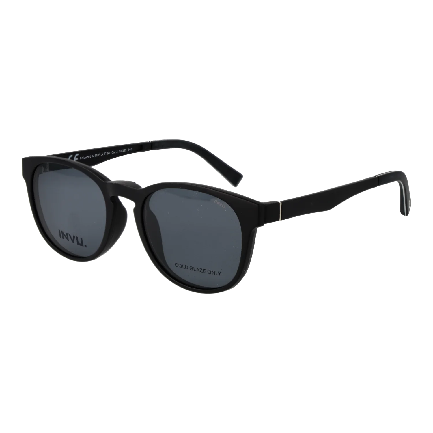 Invu Frames with Sunglasses-Clips M4103 AY 50